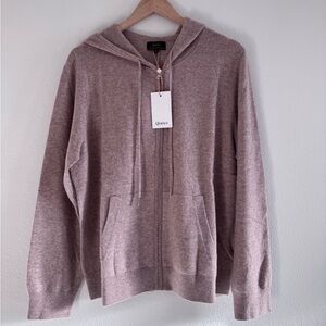 NWT Quince Mongolian Cashmere Full-Zip Hoodie Size XL